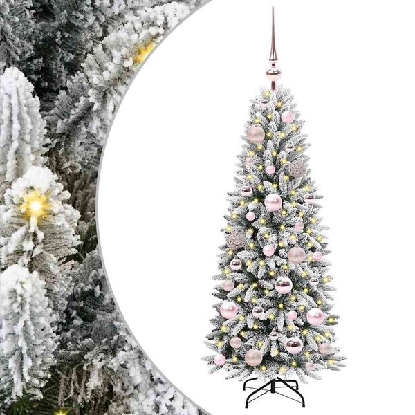vidaXL K&uuml;nstlicher Weihnachtsbaum mit 150 LEDs mit St&auml;nder Wei&szlig; 120 cm