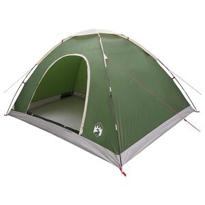 vidaXL Campingzelt 6 Personen Gr&uuml;n 185T Polyester mit PU-Beschichtung