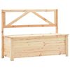 vidaXL Sitzbank mit Stauraum 120 cm Massivholz Kiefer