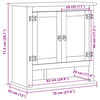 vidaXL Bad-Wandschrank Corona 70x33x71,5 cm Massivholz Kiefer
