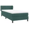 vidaXL Boxspringbett mit Matratze Dunkelgr&uuml;n 100x210 cm Samt