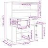 vidaXL Highboard Honigbraun 89x40x116,5 cm Massivholz Kiefer