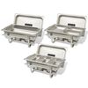 vidaXL Chafing Dish Set 3-tlg. Edelstahl