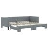 vidaXL Tagesbett Ausziehbar Hellgrau 80x200 cm Stoff