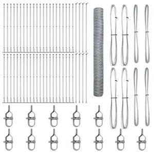 vidaXL Zaunpfosten Silber