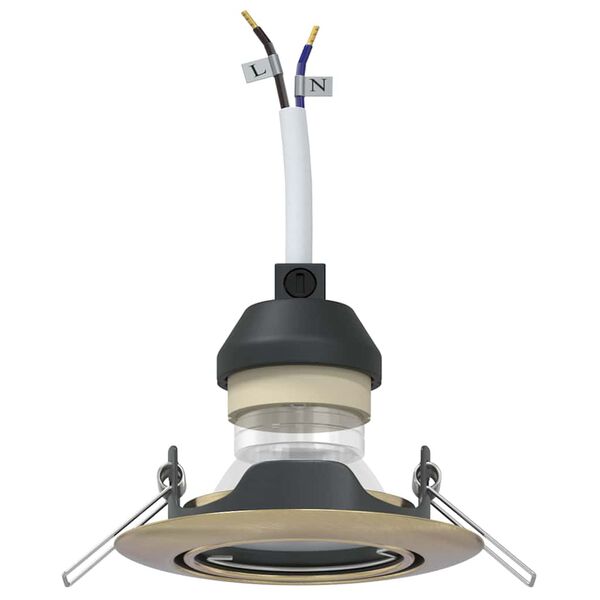 vidaXL Spotlight 24 pcs Messing 9 x 9 x 2,5 cm Metall