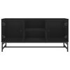vidaXL TV-Schrank mit Glast&uuml;ren Schwarz 102x37x50 cm