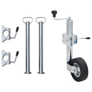 vidaXL St&uuml;tzrad 60 mm mit 2 St&uuml;tzrohren und 3 Klemmen