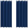 vidaXL Verdunkelungs-Vorh&auml;nge mit Ringen 2 Stk. Dunkelblau Polyester
