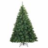 vidaXL K&uuml;nstlicher Weihnachtsbaum mit 300 LEDs Gr&uuml;n 210 cm PE und PVC