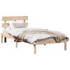 vidaXL Bettgestell mit Kopfteil Braun 75 x 190 cm Massivholz Kiefer