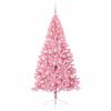 vidaXL K&uuml;nstlicher vorbeleuchteter Weihnachtsbaum Rosa 210 cm PVC