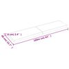 vidaXL Tischplatte 160x40x(2-6) cm Massivholz Behandelt Baumkante