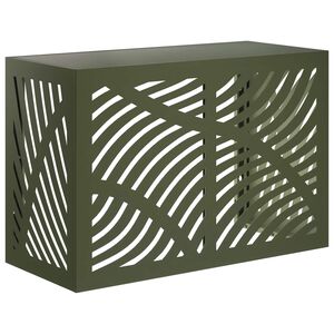 vidaXL Klimaanlagenabdeckung Olivgr&uuml;n 90 x 40 x 60 cm Stahl