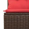vidaXL 6-teiliges Gartensofa-Set mit Kissen, braun, Polyrattan