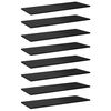 vidaXL B&uuml;cherregal-Bretter 8 Stk. Hochglanz-Schwarz 80x30x1,5 cm