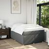 vidaXL Boxspringbett mit Matratze Dunkelgrau 120x190 cm Stoff