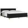 vidaXL Boxspringbett mit Matratze Schwarz 180 x 200 cm Stoff