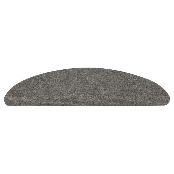 vidaXL Stufenmatten Selbstklebend 10 Stk. Grau 56x17x3 cm