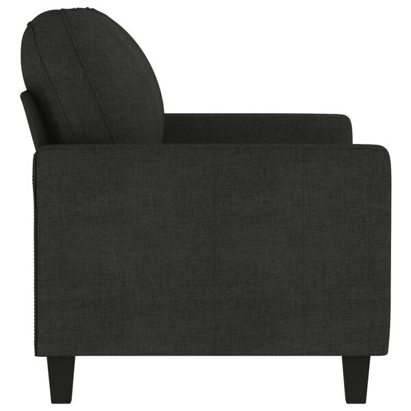 vidaXL 2-Sitzer-Sofa Schwarz 120 cm Stoff