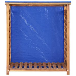 vidaXL Kaminholzregal 105x38x115 cm Akazie Massivholz