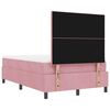 vidaXL Boxspringbett mit Matratze mit Kopfteil Rosa 120 x 200 cm Samt