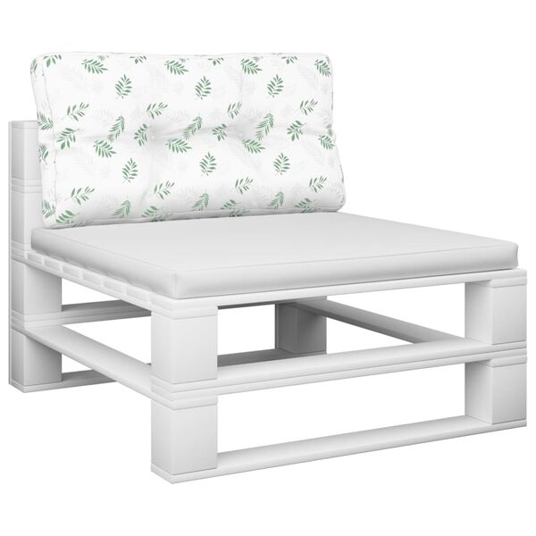 vidaXL Palettenkissen Blattmuster 70x40x12 cm Stoff