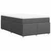 vidaXL Boxspringbett mit Matratze Dunkelgrau 120x190 cm Stoff