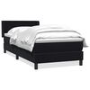 vidaXL Boxspringbett mit Matratze Schwarz 100x210 cm Samt