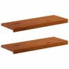 vidaXL Stufenmatten 2 Stk. 70 x 25 x 2 cm Braun Massivholz Eiche