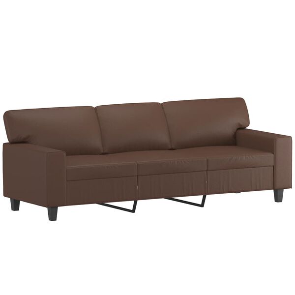 vidaXL 3-Sitzer-Sofa Braun 180 cm Kunstleder