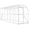 vidaXL H&uuml;hnerstall gegen die Wand Silber 600 x 150 x 215 cm