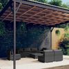 vidaXL 9-tlg. Garten-Lounge-Set mit Kissen Poly Rattan Grau