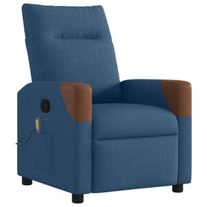 vidaXL Massagesessel Blau Stoff