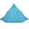 vidaXL Tipi-Campingzelt 5 Person Blau Wasserdicht