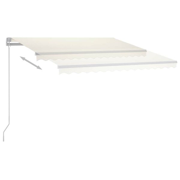 vidaXL Standmarkise Manuell Einziehbar 300x250 cm Creme