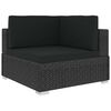 vidaXL 8-tlg. Garten-Lounge-Set mit Auflagen Poly Rattan Schwarz
