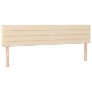 vidaXL Kopfteile Creme 180x5x78/88 cm Stoff