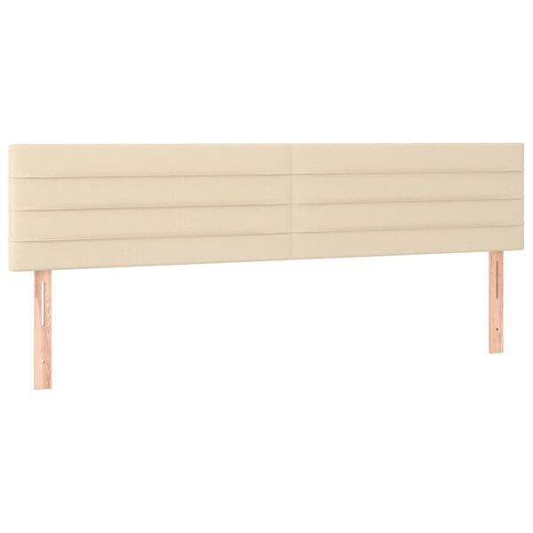 vidaXL Kopfteile Creme 180x5x78/88 cm Stoff