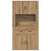 vidaXL Highboard Artisan-Eiche 80 x 33 x 150 cm Holzwerkstoff