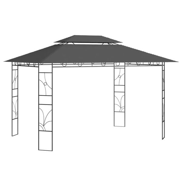 vidaXL Pavillon 4x3x2,7 m Anthrazit 160 g/m²