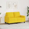 vidaXL 2-Sitzer-Sofa Hellgelb 120 cm Stoff