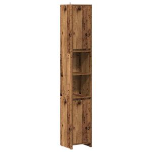 vidaXL Badschrank Altholz-Optik 30x30x183,5 cm Holzwerkstoff