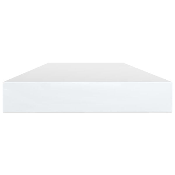 vidaXL B&uuml;cherregal-Bretter 4 Stk. Hochglanz-Wei&szlig; 80x10x1,5 cm