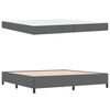 vidaXL Boxspringbett mit Matratze Dunkelgrau 200 x 200 cm Stoff