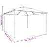 vidaXL Pavillon 4x4x3 m Wei&szlig; 180 g/m&sup2;