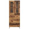 vidaXL Highboard Schrank mit Regal 2 St&uuml;cke Altholz Holzwerkstoff
