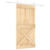 vidaXL Schiebet&uuml;r 100 x 210 cm Massivkiefer (Unbehandelt)