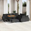 vidaXL Garten-Sofa-Set mit Kissen mit Speicher 13 pcs Schwarz