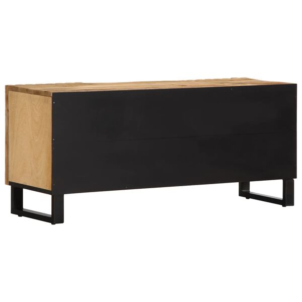 vidaXL TV-Schrank 100x34x46 cm Raues Massives Mangoholz